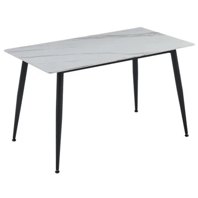 Ceramic dining table TM-100 Rebecca gray black